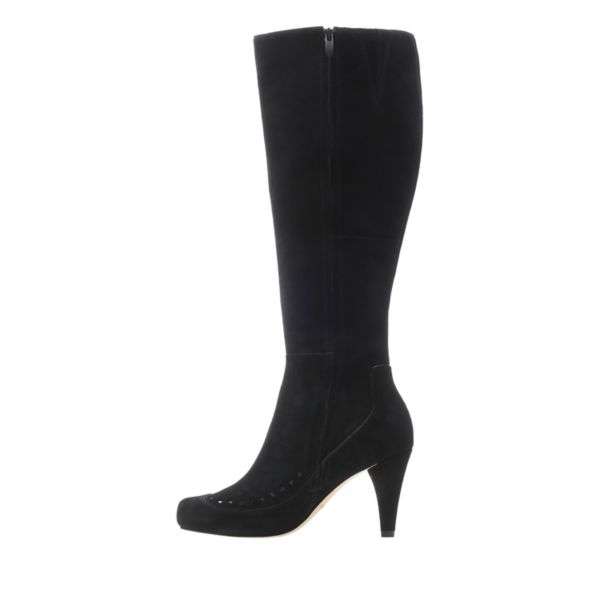 Clarks Womens Dalia Sierra Knee High Boots Black | UK-3879065